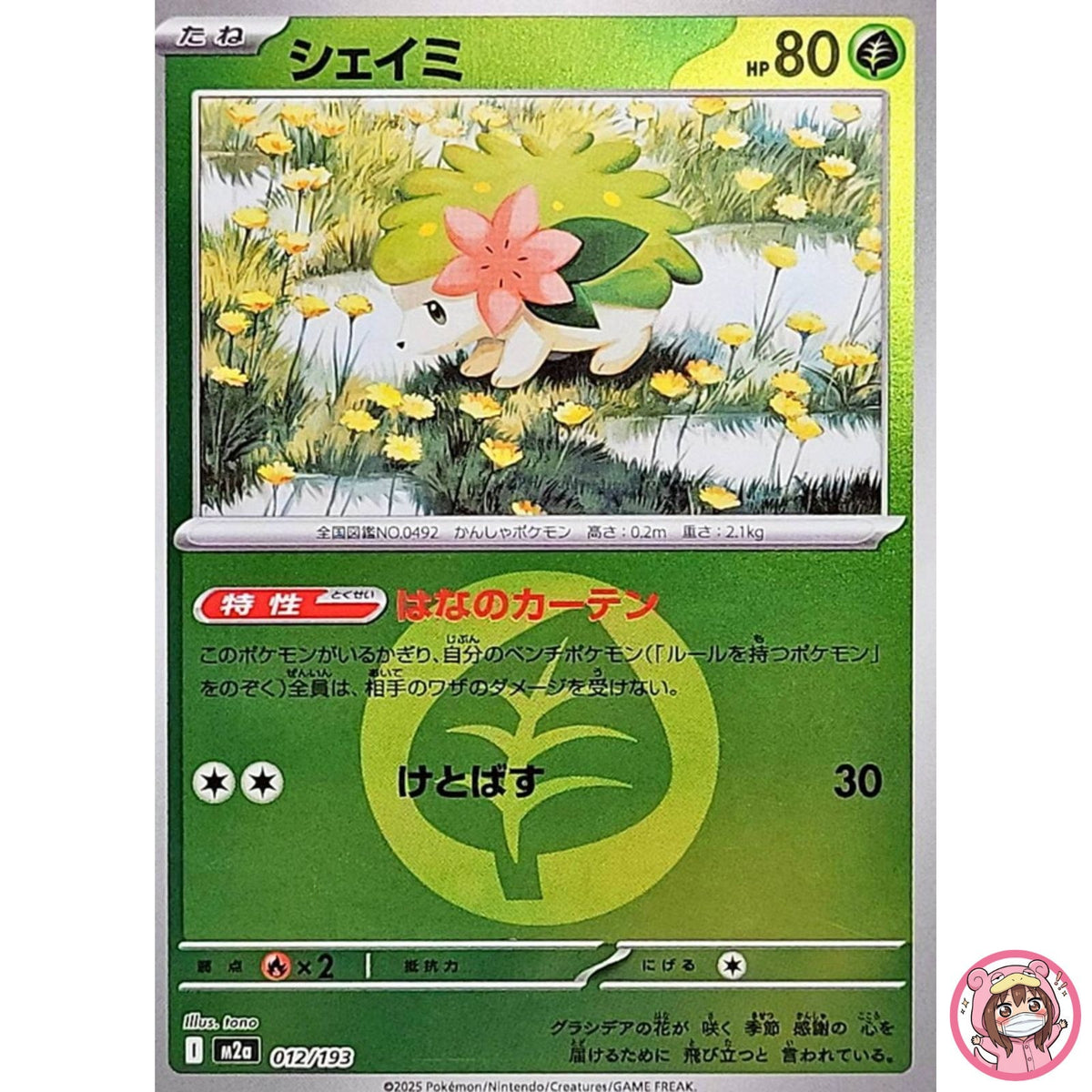 Shaymin (Grass Energy Foil) 012/193 M2a MEGA Dream ex - Pokemon Card Japanese